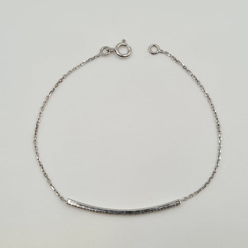 Bracelet Bracelet en or blanc 18 carats serti de diamants naturels 58 Facettes #4843