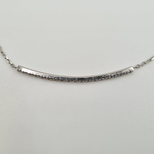 Bracelet Bracelet en or blanc 18 carats serti de diamants naturels 58 Facettes #4843