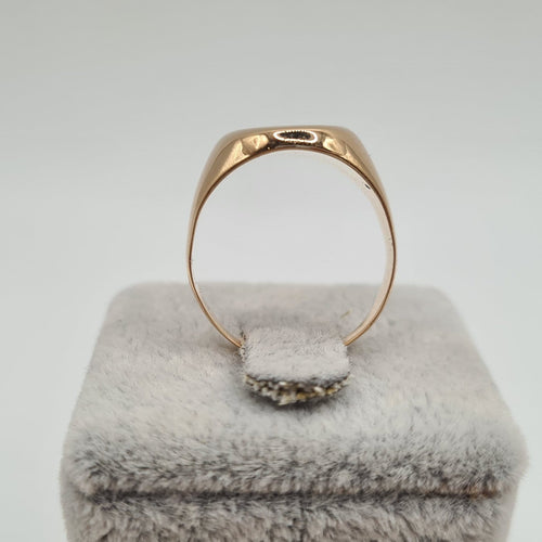 Bague 53 Chevalière en or rose 18k 58 Facettes #4858