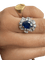 Bague 50 Bague Art déco en or blanc 18 carats, saphir australien et diamants 58 Facettes zozos