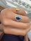 Bague 50 Bague Art déco en or blanc 18 carats, saphir australien et diamants 58 Facettes zozos