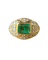Bague 54 Bague bandeau en or jaune, émeraude et diamants 58 Facettes foapaf