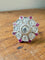 Bague 59 Bague cible Art déco en or blanc 18 carats, diamants et rubis 58 Facettes 6590czz