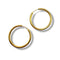 Boucles d'oreilles Créoles en or jaune 18 carats - Travail moderne 58 Facettes