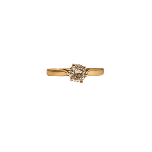 Bague 52 Solitaire - Bague en or jaune 18 carats avec diamant de 0,2 ct 58 Facettes