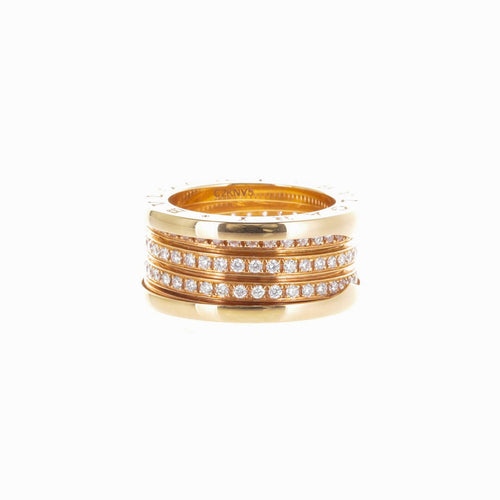 Bague 54 Bulgari B.zero1 - Bague en or rose 18 K et diamants, T54 58 Facettes 2.19354
