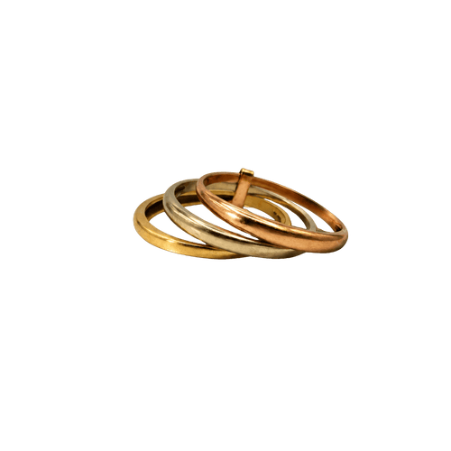 Bague 53 Style Trinity - Bague trois ors 18 carats, années 1960 58 Facettes