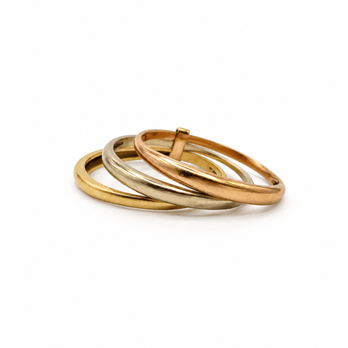 Bague 53 Style Trinity - Bague trois ors 18 carats, années 1960 58 Facettes