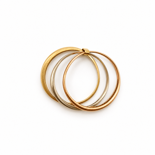 Bague 53 Style Trinity - Bague trois ors 18 carats, années 1960 58 Facettes