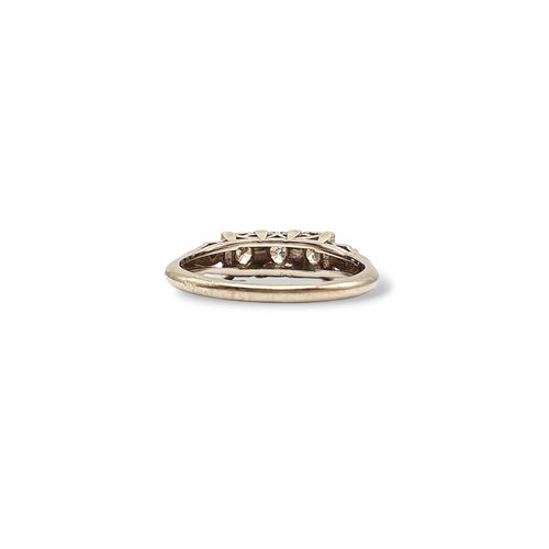 Bague 51.5 Bague jarretière en or blanc 18 carats et diamants — années 1920 58 Facettes