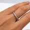 Bague 58 Bague demi-alliance en or blanc 18 carats, 15 diamants, années 1990 58 Facettes