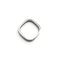 Bague 50 Alliance américaine coussin en or blanc 18 carats avec diamants, années 1990 58 Facettes