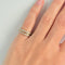 Bague 48 Alliance double jonc en or jaune 18 carats et diamants, années 1980 58 Facettes