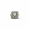 Bague 55 Bague carrée en or blanc 18 carats et platine, diamants - Années 1960 58 Facettes