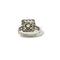 Bague 55 Bague carrée en or blanc 18 carats et platine, diamants - Années 1960 58 Facettes