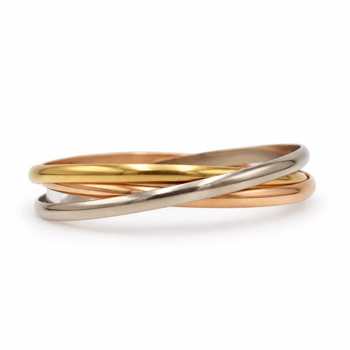 Bracelet Cartier - Bracelet Trinity MM en trois ors 750 58 Facettes 260298R