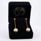 Boucles d'oreilles Golden Lumière - Boucles d’oreilles en or jaune 14k, perles et diamants 58 Facettes E0068