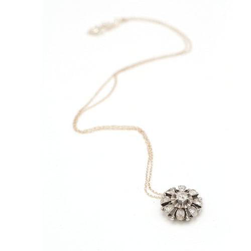 Collier Diamond Star - Collier en or blanc 18k et diamants 58 Facettes UKA000158GM