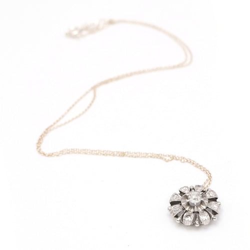 Collier Diamond Star - Collier en or blanc 18k et diamants 58 Facettes UKA000158GM