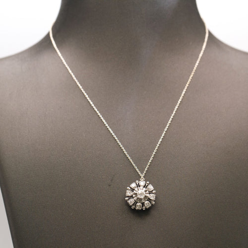 Collier Diamond Star - Collier en or blanc 18k et diamants 58 Facettes UKA000158GM