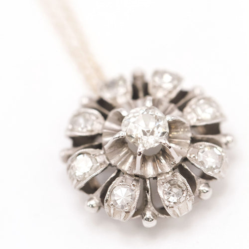 Collier Diamond Star - Collier en or blanc 18k et diamants 58 Facettes UKA000158GM