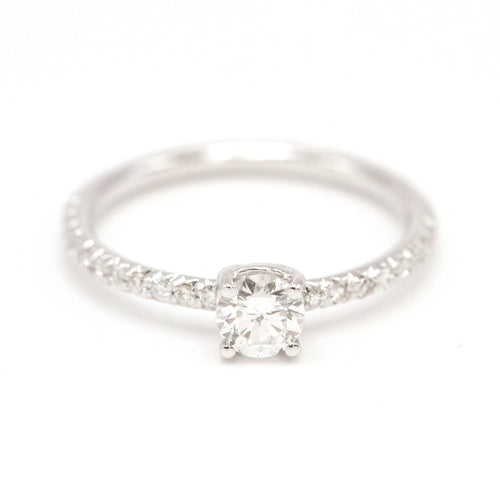 Bague ONE - Bague solitaire en or blanc 18k avec diamants, 0,75 ct 58 Facettes UKA000157GM