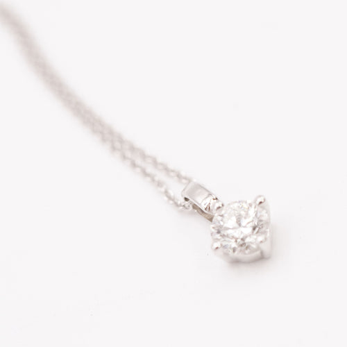 Collier solitaire avec diamant naturel 0,33 ct 58 Facettes UKA000156GM