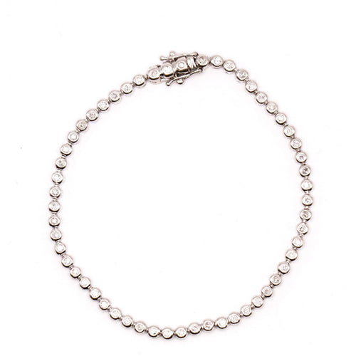 Bracelet Bracelet rivière en or blanc 18k avec diamants 1,50 ct 58 Facettes UKA000155GM