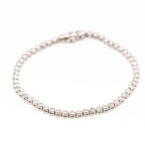 Bracelet Bracelet rivière en or blanc 18k avec diamants 1,50 ct 58 Facettes UKA000155GM