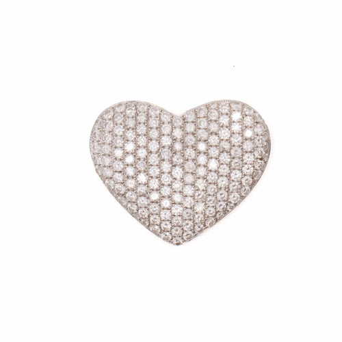 Pendentif Pendentif cœur en diamants 2 ct en or blanc 18k 58 Facettes UKA000154GM