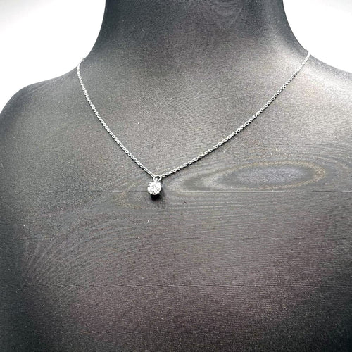 Collier SENIA - Collier solitaire en diamant, or blanc 18k 58 Facettes UKA0000169GM