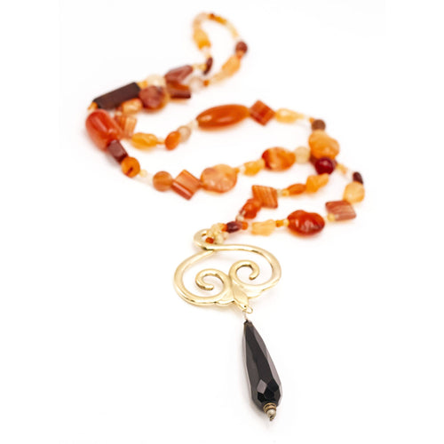 Collier TOUS - Collier de cornalines avec pièce centrale en or jaune 18k 58 Facettes UKA000168SO