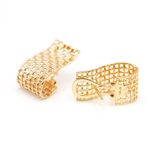 Boucles d'oreilles TOUS - Boucles d’oreilles en or jaune 18k à maille ajourée 58 Facettes UKA000160SO