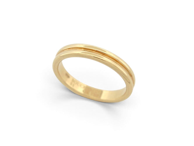 Bague 51 Boucheron - Alliance double godron en or jaune 18k, taille 51 58 Facettes 277151