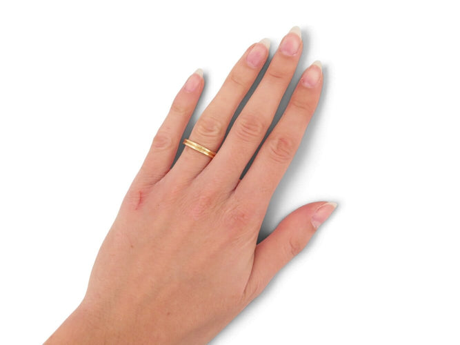Bague 51 Boucheron - Alliance double godron en or jaune 18k, taille 51 58 Facettes 277151