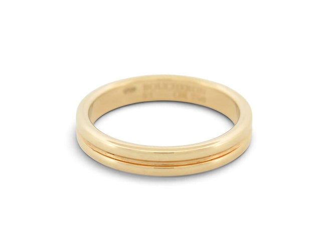Bague 51 Boucheron - Alliance double godron en or jaune 18k, taille 51 58 Facettes 277151