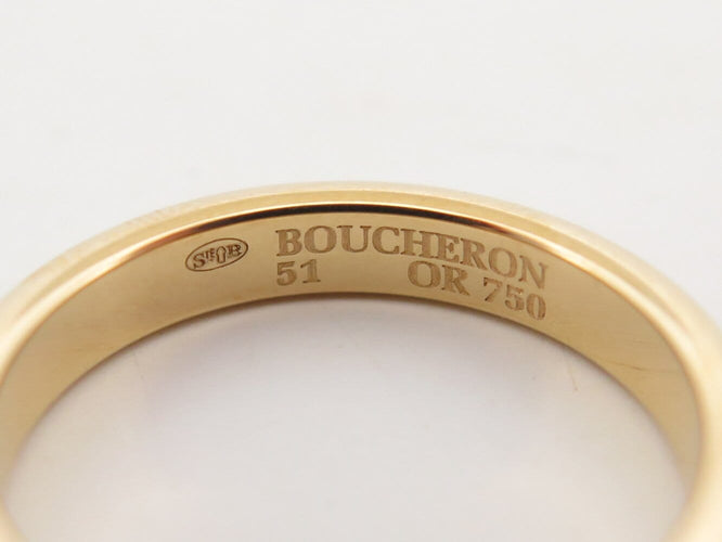Bague 51 Boucheron - Alliance double godron en or jaune 18k, taille 51 58 Facettes 277151
