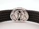 Bracelet ALOR2 / CHARRIOL - Bracelet Oval Station en acier noirci, or blanc 18k et diamants 0,65 ct 58 Facettes 276035