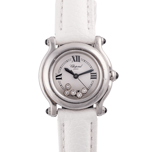 Montre Chopard Happy Sport - Montre à quartz en acier, diamants et nacre 58 Facettes TOT-11889