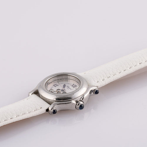 Montre Chopard Happy Sport - Montre à quartz en acier, diamants et nacre 58 Facettes TOT-11889