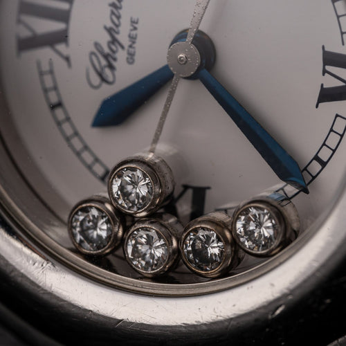 Montre Chopard Happy Sport - Montre à quartz en acier, diamants et nacre 58 Facettes TOT-11889