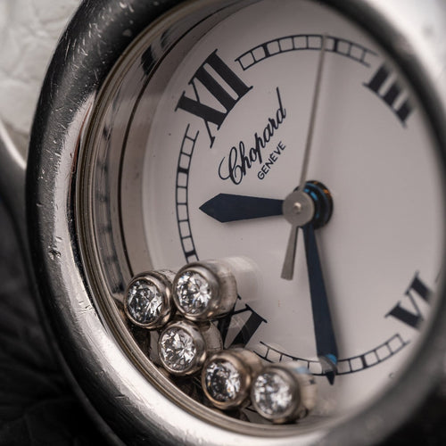 Montre Chopard Happy Sport - Montre à quartz en acier, diamants et nacre 58 Facettes TOT-11889