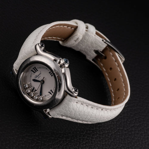 Montre Chopard Happy Sport - Montre à quartz en acier, diamants et nacre 58 Facettes TOT-11889