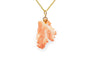 Pendentif Pendentif années 70 en or jaune 18 carats et corail à motifs floraux 58 Facettes B966