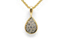Pendentif Pendentif contemporain en or jaune 18 carats avec diamants taille brillant 58 Facettes B957