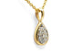 Pendentif Pendentif contemporain en or jaune 18 carats avec diamants taille brillant 58 Facettes B957