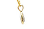 Pendentif Pendentif contemporain en or jaune 18 carats avec diamants taille brillant 58 Facettes B957