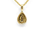Pendentif Pendentif contemporain en or jaune 18 carats avec diamants taille brillant 58 Facettes B957