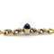 Bracelet Bracelet victorien à maillons curb en or 14k, saphir taille pain de sucre et diamants 58 Facettes 11249