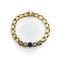 Bracelet Bracelet victorien à maillons curb en or 14k, saphir taille pain de sucre et diamants 58 Facettes 11249